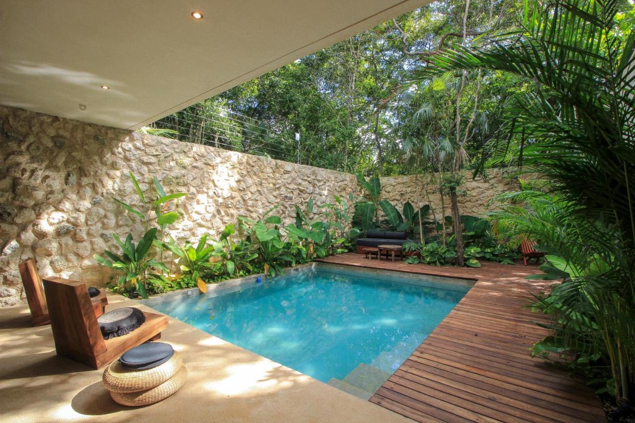 Elegant Boho Style Villa Jungle Views In Rooftop Deck & Outstanding Raw Pool In Holistika Тулум Экстерьер фото